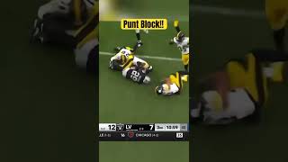 Steelers PUNT BLOCK vs Raiders [upl. by Murvyn]