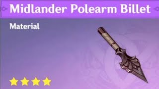 HOW TO GET FREE MIDLANDER POLEARM BILLET Genshin Impact [upl. by Nivar]