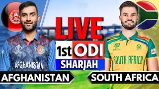 Afghanistan vs South Africa 1st ODI  Live Cricket Match Today  AFG vs SA Live Score amp Commentary [upl. by Nner]