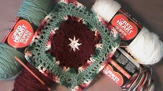 How to Crochet the quotPoinsettia Afghan Motifquot joining Video 1 of 2 [upl. by Abernon204]