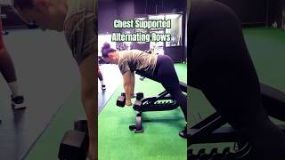 Chest Supported Alternating Rows strengthtraining back biceps brampton [upl. by Kerin181]