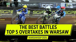 Top 5 Overtakes WarsawSGP 2024  FIM Speedway Grand Prix [upl. by Althee]