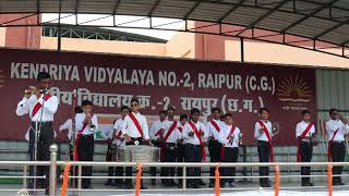 BAND PARTY OF KV NO2 RAIPUR ON OCCASION OF INDEPENDENCE DAY CELEBRATION [upl. by Darsie832]