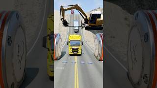 Dumper trucks vs bollards crash part206 india usa automobile beamngdrive shortvideo shorts [upl. by Orpah312]