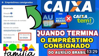 💥 QUANDO SERÁ A ÚLTIMA PARCELA DO EMPRÉSTIMO CONSIGNADO DO AUXÍLIO BRASIL [upl. by Nyra]