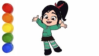 How to Draw Vanellope  Drawing and Coloring for Kids [upl. by Ark907]