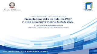 Presentazione della piattaforma PTOF in vista della nuova triennalità 20222025 [upl. by Mariejeanne546]