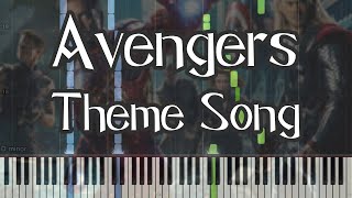 The Avengers  Main Theme Piano Tutorial [upl. by Enuj229]