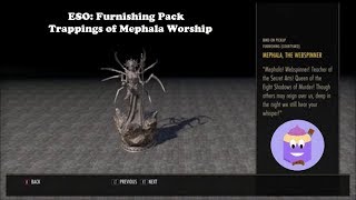 ESO Trappings of Mephala Worship Furnishing Pack [upl. by Attenwahs]