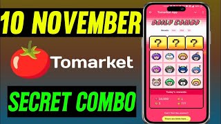 🍅Tomarket Airdrop Combo 10 November  Tomarket Daily Combo Today  Tomarket Secret Combo Today [upl. by Alano]