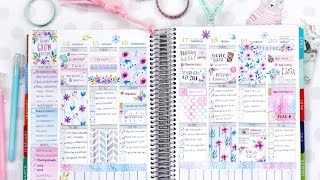 Plan with me  Spring Garden ♥ Erin Condren Vertical Planner ♥ Hello Petite Paper [upl. by Onida]