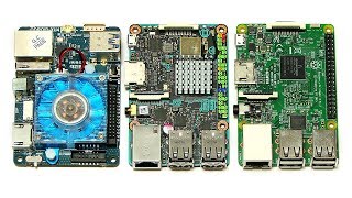 ODROIDXU4 vs Tinker Board amp Raspberry Pi 3 [upl. by Laurita]