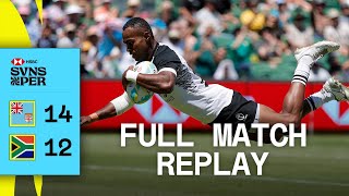 Fiji steal it from South Africa  Fiji v South Africa  Full Match Replay  Perth HSBC SVNS [upl. by Kerman]