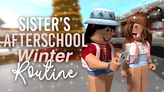 Sisters After School Winter Routine  Ft axabella  Bloxburg Roleplay  alixia [upl. by Ardy]