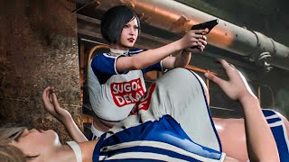 Claire amp Ada amp Scarlet in Sugoi Dekai Shirt  Resident Evil 2 Remake [upl. by Martynne754]