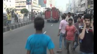 Accident by Fire Service Car at karwan Bazar Dhaka [upl. by Mesics243]