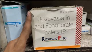 Rosuvas F 10mg Tablet uses  price  composition  dose  side effects  review  in hindi [upl. by Erot]