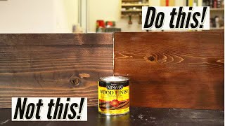 How to Stain Wood Like a PRO  4 Simple Steps [upl. by Renard]