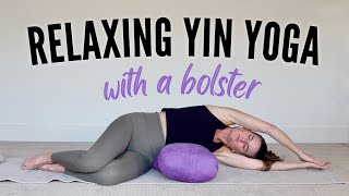 Relaxing Yin Yoga With A Bolster 35 Minutes  Devi Daly Yoga [upl. by Aek]