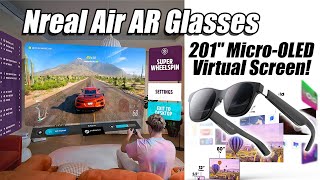 NReal Air AR Glasses HandsOn A 201quot MicroOLED Screen On Your Face [upl. by Cuttler]