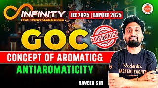 GOC  Concept of Aromatic amp Antiaromaticity  JEE EAPCET 2025  Naveen Sir [upl. by Ynahirb]