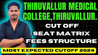 Thiruvallur Medical College ThiruvallurNEET 2023amp24Most Expected Cutoff NEET 2024nta neet2024 [upl. by Roel]