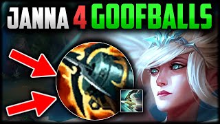 AD Janna for Goofballs Best BuildRunes How to Janna amp Carry Season 14  League of Legends [upl. by Anifur]