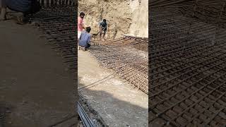 Raft Returning wall Foundation work mini vlog civil civil construction short video [upl. by Lilia371]