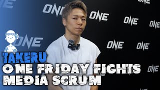 Takeru talks Thant Zin bout at ONE Friday Fights 81  ONE Championship media scrum [upl. by Enomas]