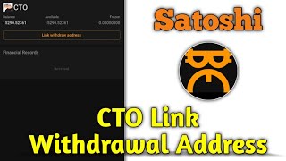 Satoshi CTO Airdrop Link Wallet  CTO Airdrop New Update  Satoshi Mining CTO Withdrawal Process [upl. by Stefa]