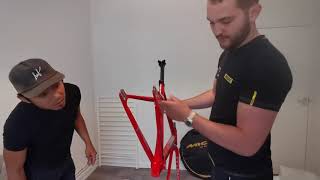 Cinelli Shark Red Hook Crit unboxing  track bike cycling [upl. by Budde]