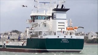 Cargo  Sablier  André L  La Rochelle  Port  Lorient  Kernével  Bretagne  France [upl. by Mellette]