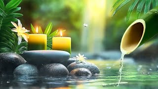 Bamboo Water Fountain  Peaceful Piano amp Soft Rain 8 Hours Relaxing Music for Stress Relief Sleep [upl. by Tingley]