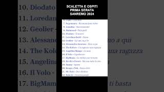 Sanremo 2024 Ospiti e Scaletta Prima Serata [upl. by Hilary551]