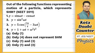 Out of the following functions representing motion of a particle which represents SHM ysinwtcoswt [upl. by Prinz305]