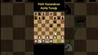 Vezir Kazandıran Açılış Tuzağı  açılıştuzakları satranc satrancoyunu puzzle chesscom [upl. by Townsend]