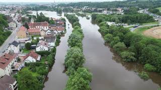 Hochwasser Regensburg Sallern Laub und Regenstauf am 03062024 [upl. by Adirehs]