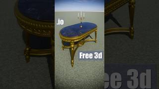 Free 3d models of classic table and gilded candle holder [upl. by Ma]