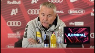 Austria KlagenfurtTrainer Peter Pacult  die Pressekonferenz nach dem Spiel bei Red Bull Salzburg [upl. by Marco478]