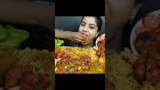 ASMR Eating Spicy BBQ Chicken Dum BiryaniEgg CurryLeg PieceLollipop Big Bites ASMR Eating Mukbang [upl. by Phaedra]