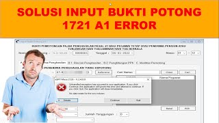 Error input 1721 A1 aplikasi eSPT PPh 21 begini solusinya [upl. by Ijar]