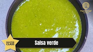 Explora la fácil receta para cocinar una salsa verde  MasterChef Celebrity [upl. by Sekyere96]