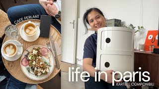 life in paris 🇫🇷  homebody cafe perlant pottery class unboxing Kartell componibili [upl. by Hilde251]