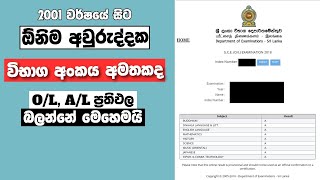 විභාග අංකය මෙතැනින් හොයාගන්න How to get AL OL Result Sheets WITHOUT Index Number [upl. by Eedolem831]