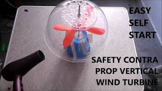 The safest ever omnidirectional urban wind turbine with covered propellers around a vertical rotor [upl. by Lachman254]