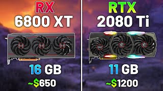 Hogwarts Legacy RX 6800 XT vs RTX 2080 Ti  1440p amp 2160p [upl. by Ainerbas]