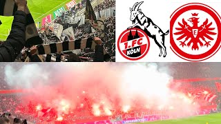 1FC KÖLN vs EINTRACHT FRANKFURT  PYRO  GÄSTESUPPORT TORE Eindrücke vom Topspiel [upl. by Carin140]