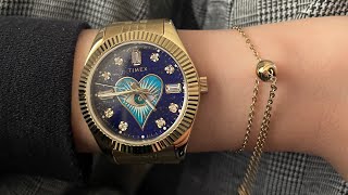 Timex x Jacquie Aiche LEGACY LAPIS TRIBE EYE HEART WATCH Unboxing [upl. by Jaco]