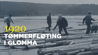 Tømmerfløting i Glomma  1920 Vannvei i 600 år [upl. by Leicam]