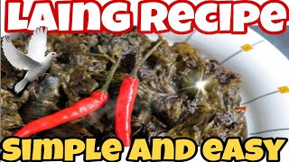 HOW TO COOK LAING RECIPEsimple and easy madambabychannel [upl. by Nitsed]